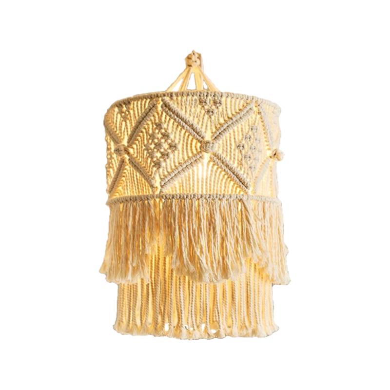Handgefertigte Macrame Lampenschirm