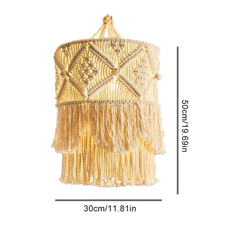 Handgefertigte Macrame Lampenschirm