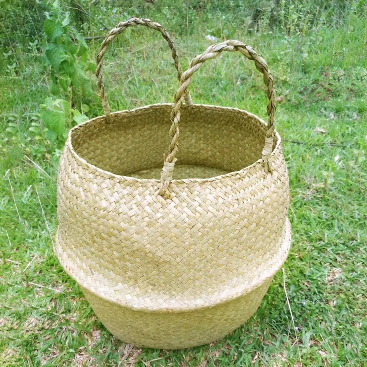 Meeresalgen Blumentopf aus Rattan